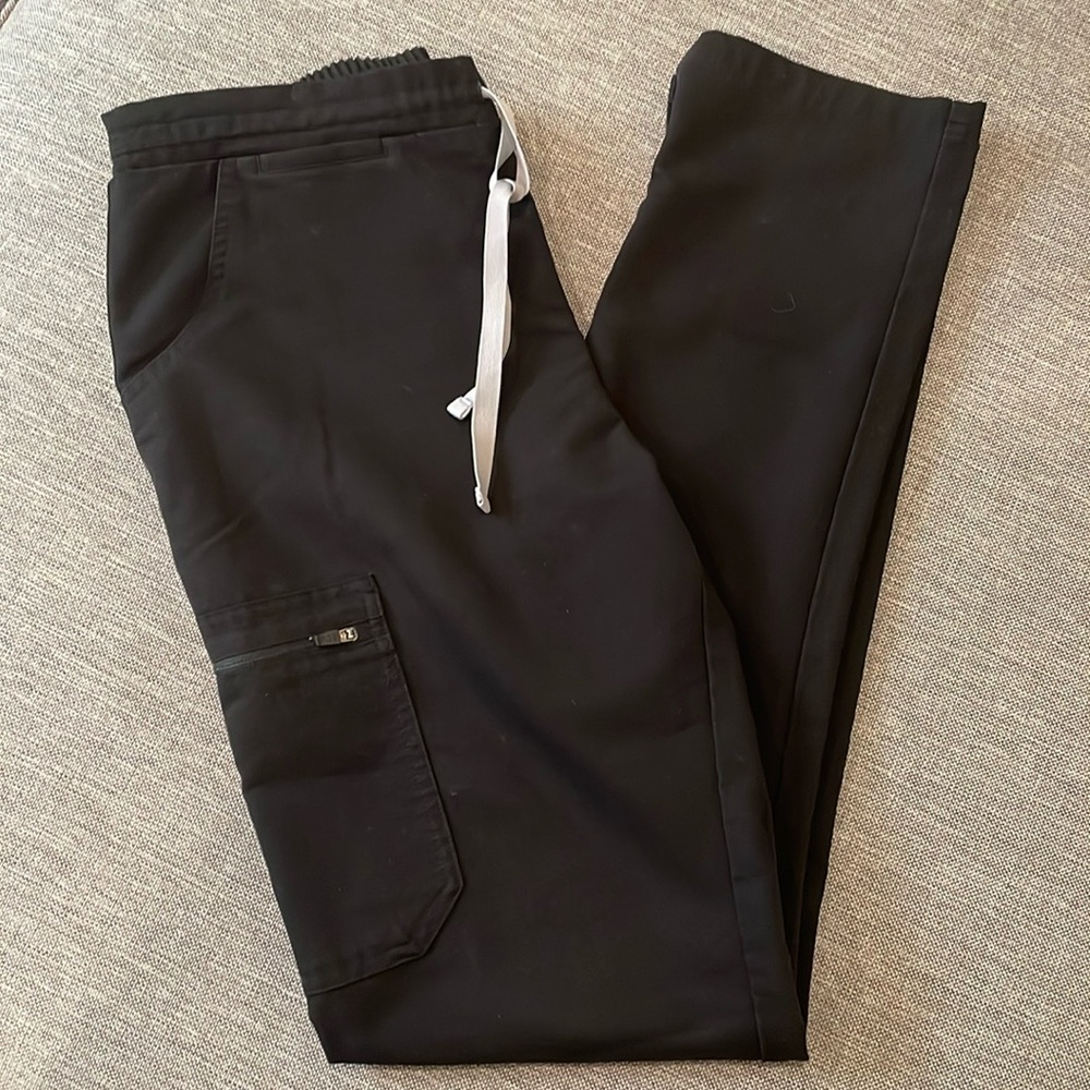 Figs Scrub Pant - Black Straight Leg